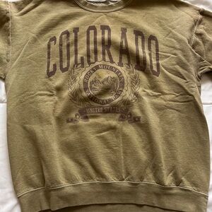 Colorado Graphic Men's Olive Crewneck Sweater